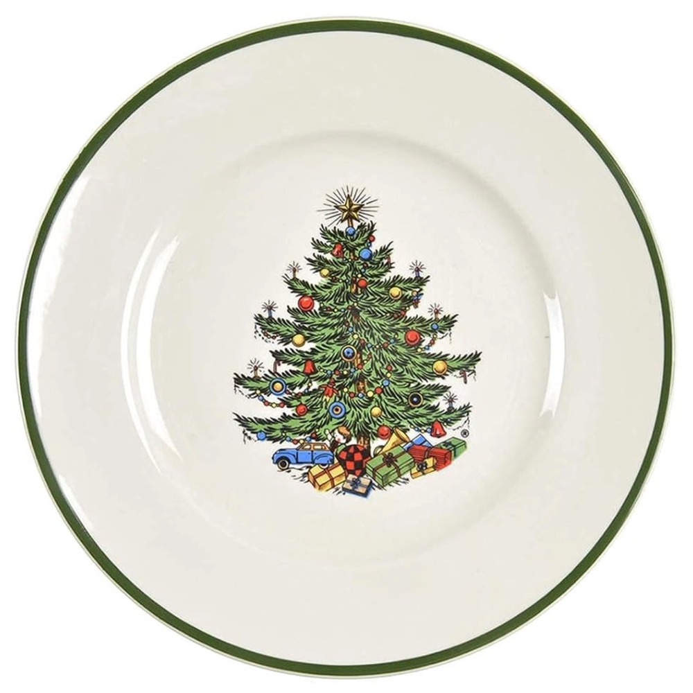 Cuthbertson Original Christmas Tree Plates Set of 4 England 6"  Bread Dessert